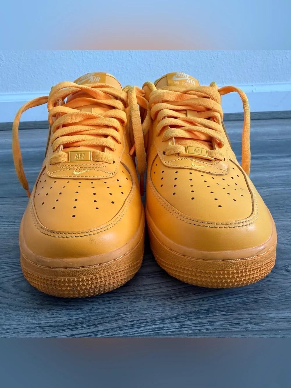 Nike Air Force 1 ‘07 Low - Vibrant Yellow Orange Men’s size 10